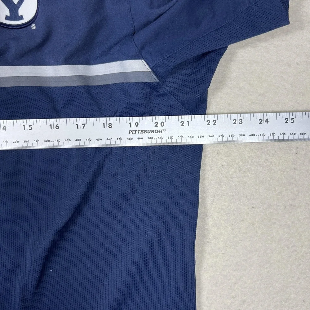 Nike BYU‎ Cougars Coaches Polo Mens Large Navy Blue Dri Fit Team Issued - Picture 5 of 8